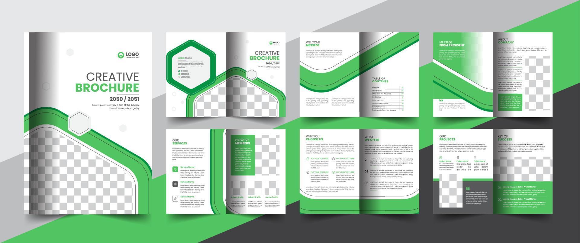 folleto de perfil de empresa corporativa folleto de informe anual diseño de concepto de diseño de propuesta comercial vector