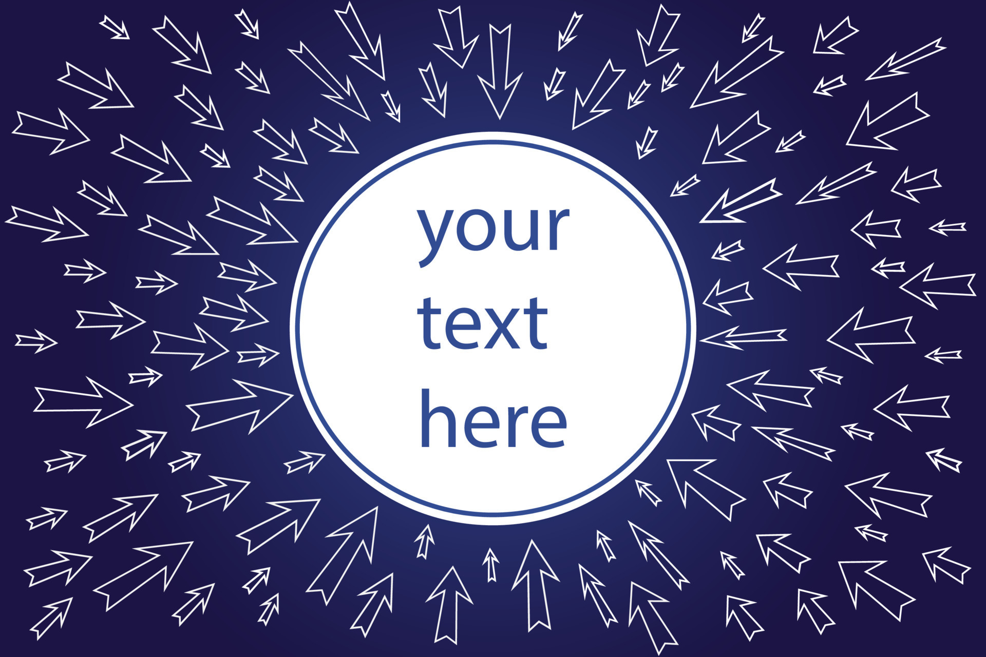 Arrows pointing to the center. Dynamic arrow symbols. Focus on your