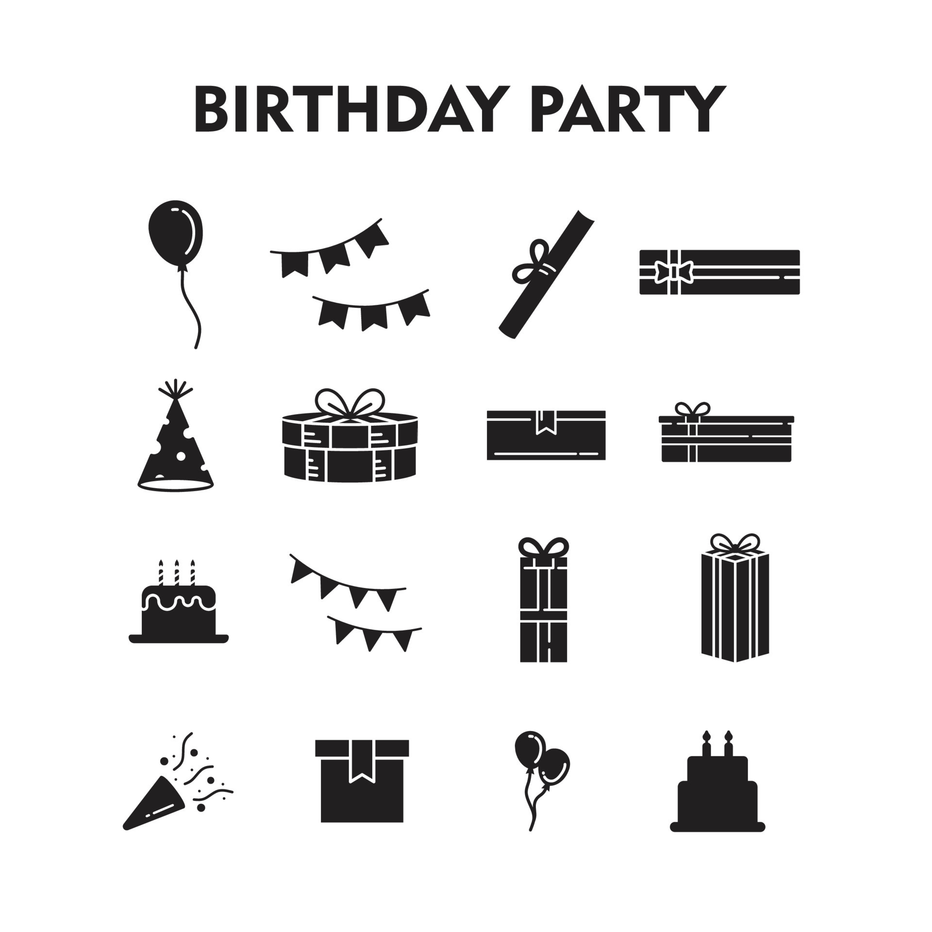 Set Of Birthday Party Icon Birthday Party Icon Or Logo Symbol set-of-birthday-party-icon-birthday-party-icon-or-logo-symbol
