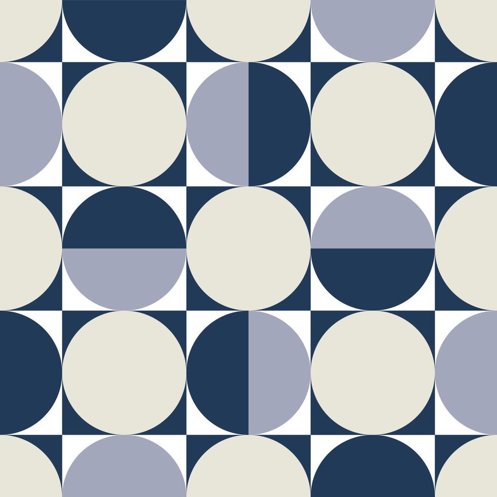 Abstract circle pattern. Abstract blue-white geometric small circle and half-circle random shape seamless pattern background. Use for fabric, interior decoration elements, upholstery, wrapping. vector