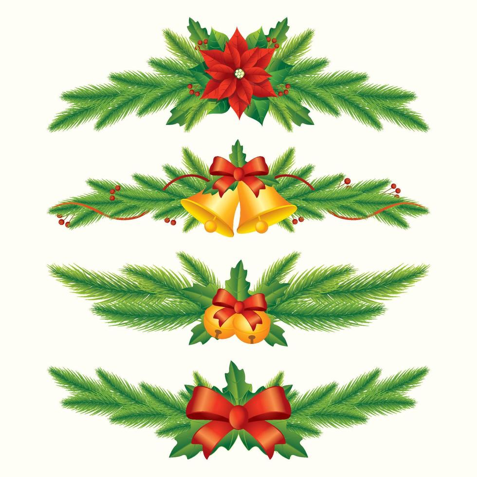 Set of Christmas Garland vector