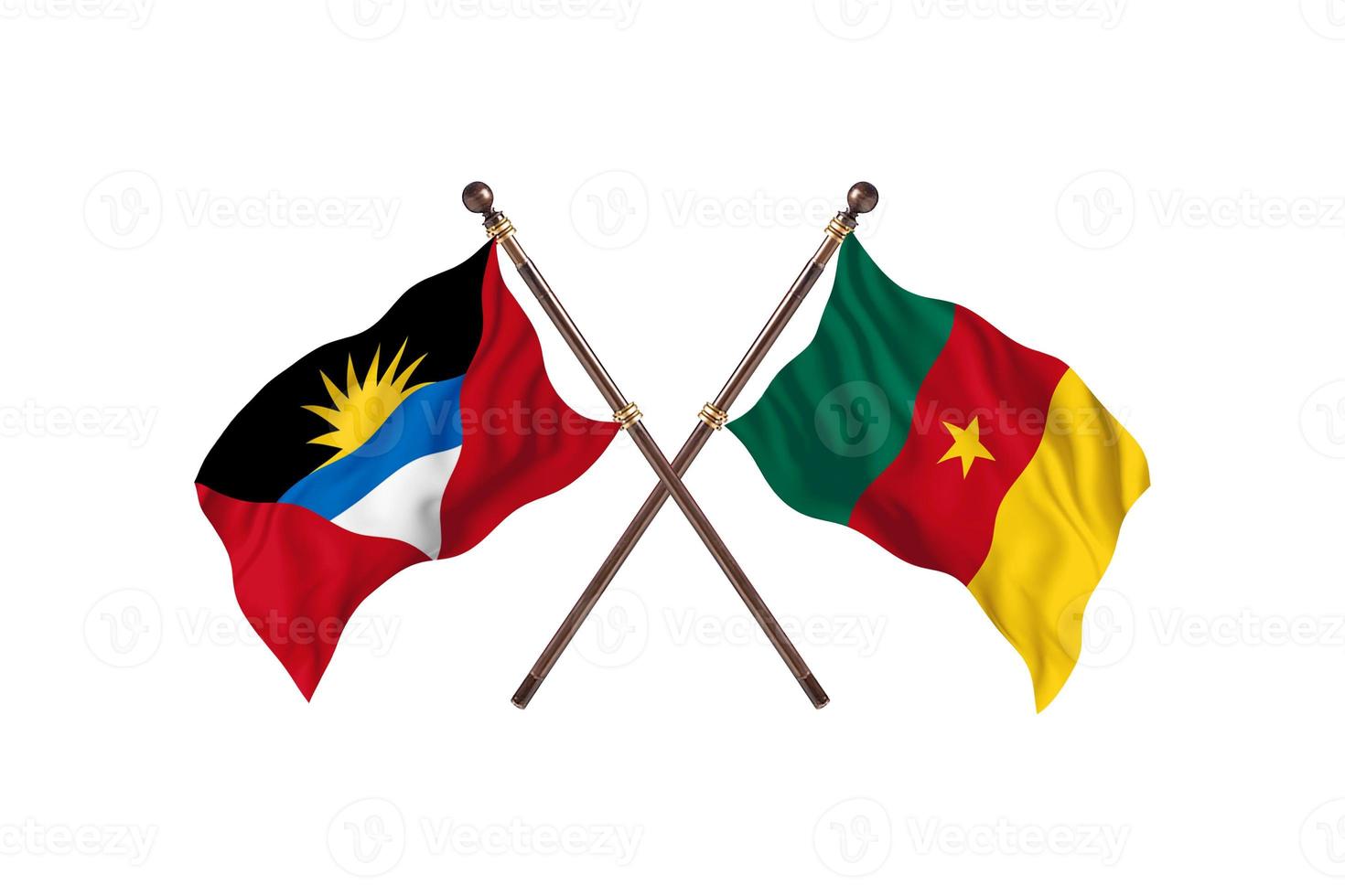 Antigua and Barbuda versus Cameroon Two Country Flags photo