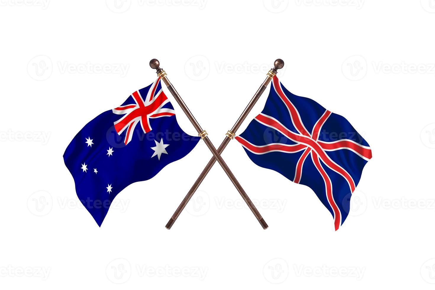 Australia versus United Kingdom Two Country Flags photo