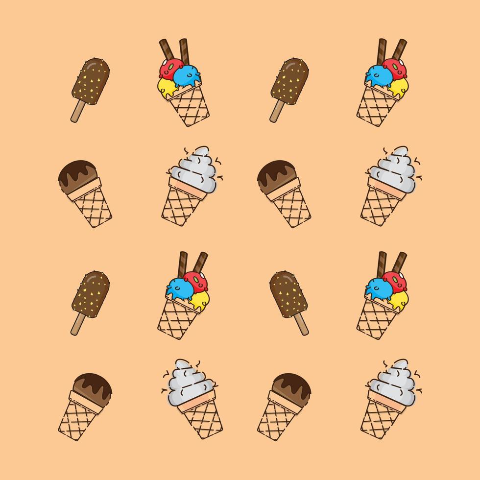 fondo vectorial, paleta, fondo de pantalla del menú de helados. 13981059  Vector en Vecteezy