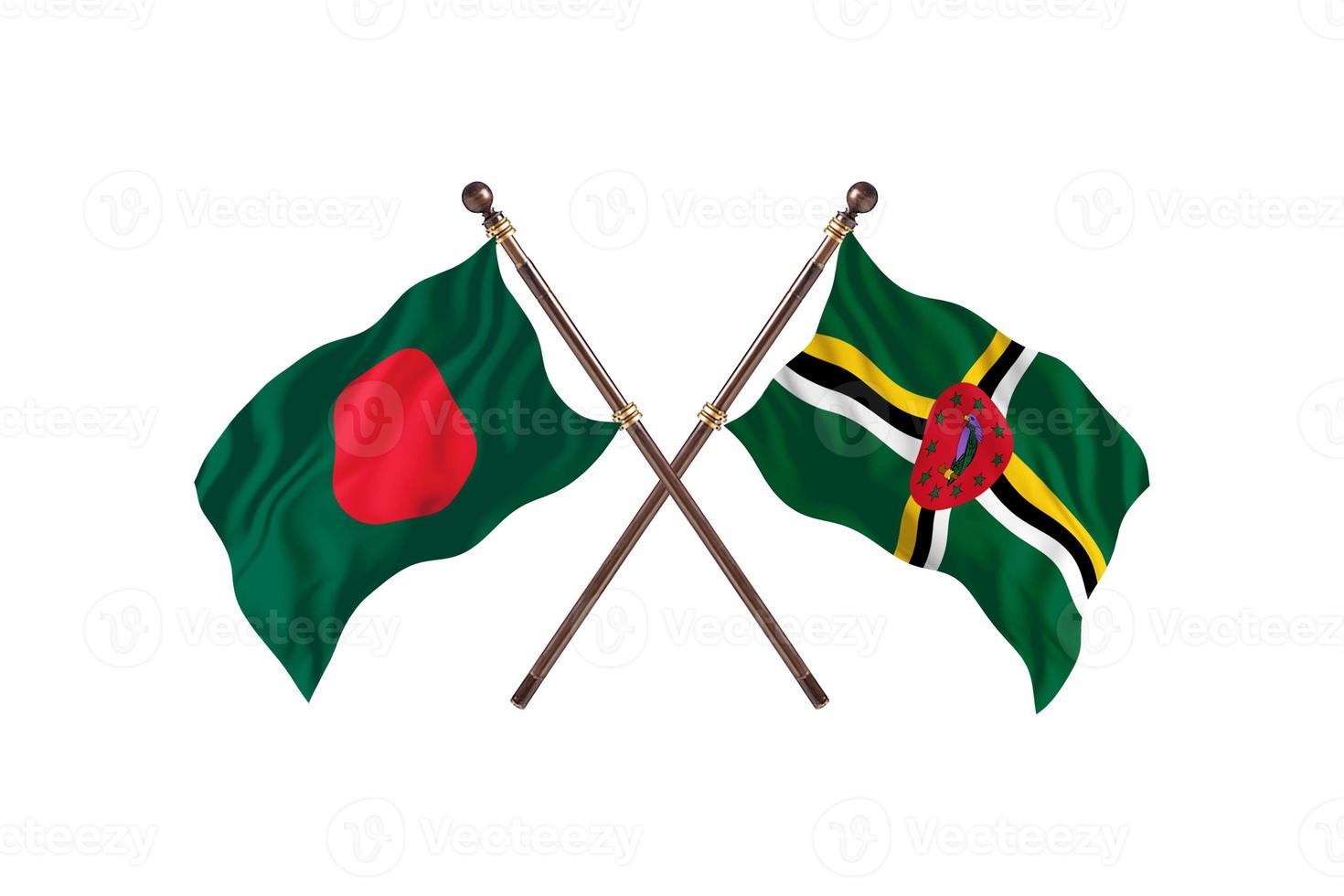 Bangladesh versus Dominica Two Country Flags photo