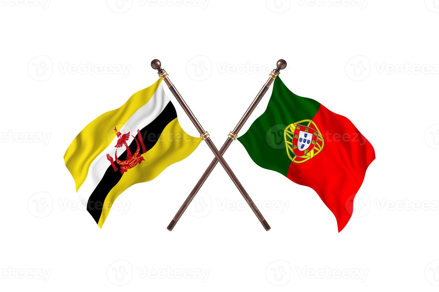 Brunei versus Portugal Two Country Flags photo