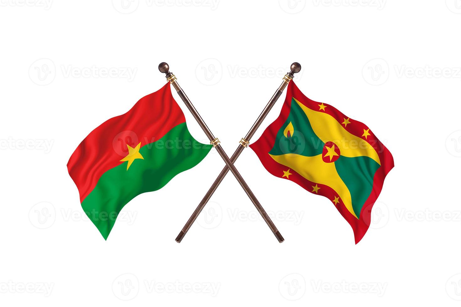 Burkina Faso versus Grenada Two Country Flags photo