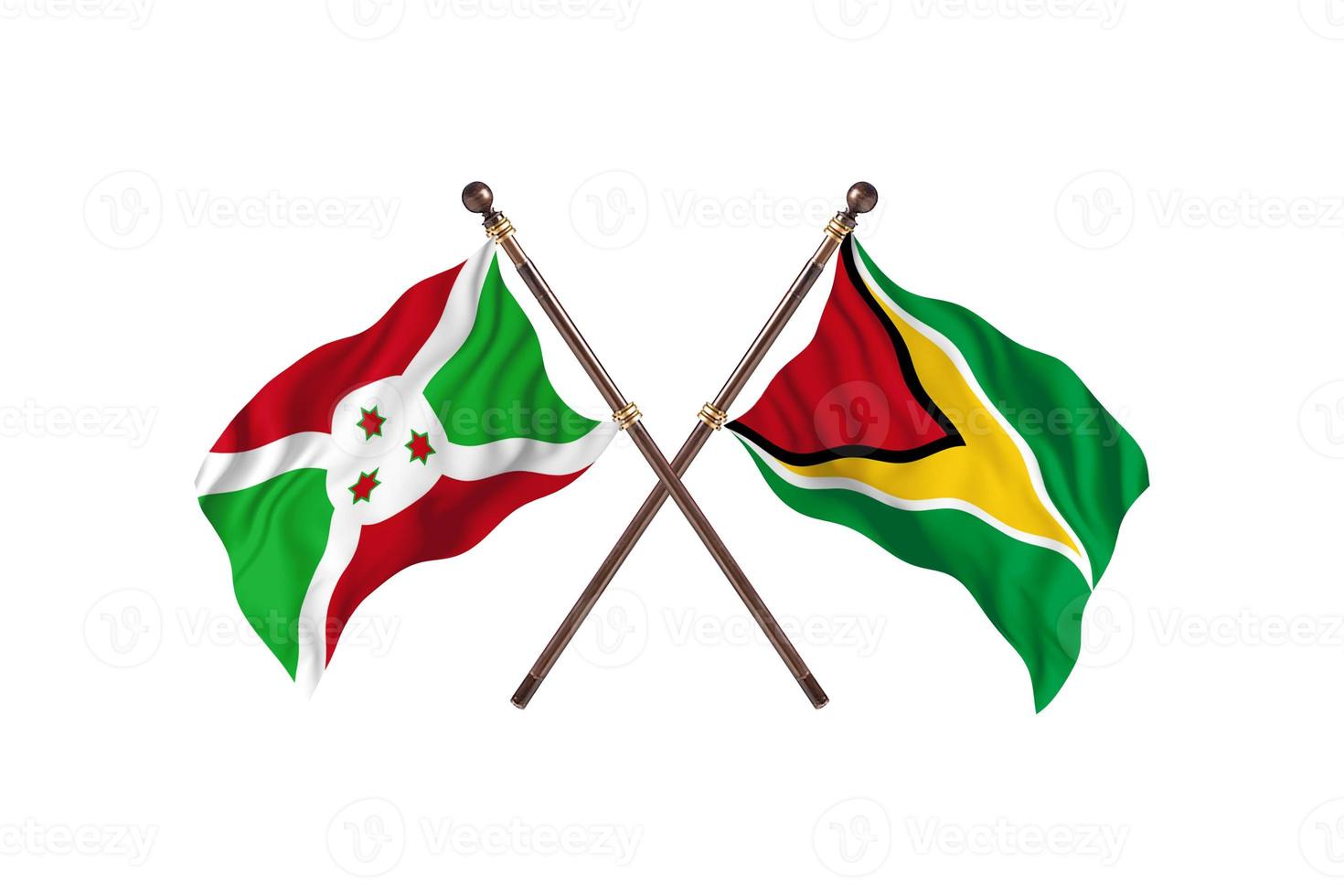 Burundi versus Guyana Two Country Flags photo