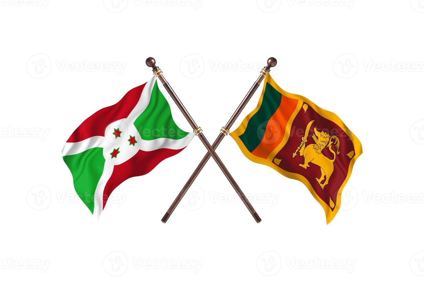 Burundi versus Sri Lanka Two Country Flags photo