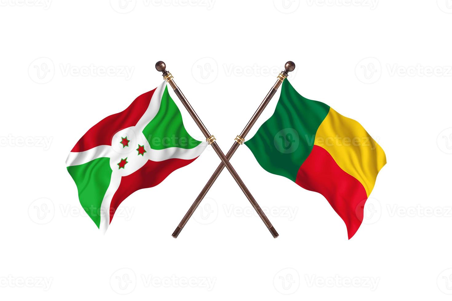 Burundi versus Benin Two Country Flags photo