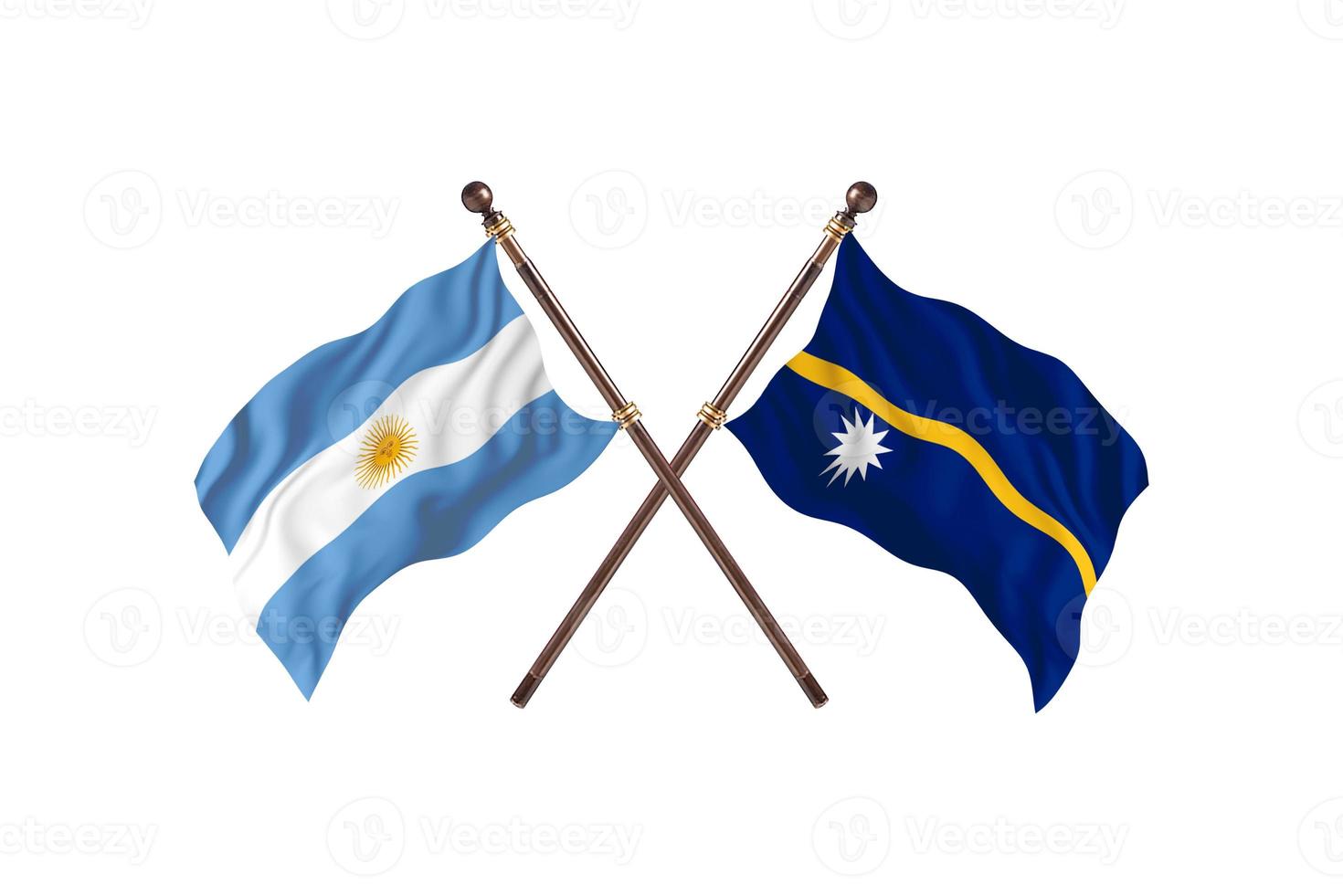 Argentina versus Nauru Two Country Flags photo