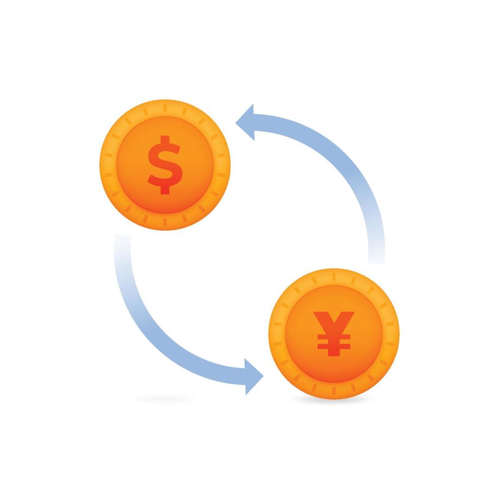 transacciones en moneda extranjera e iconos de cambio. iconos para el comercio de dinero, la compra y la inversión. se puede utilizar para actividades bancarias, financieras, compras, facturas, impuestos, pagos, ventas, compras, deudas, préstamos vector