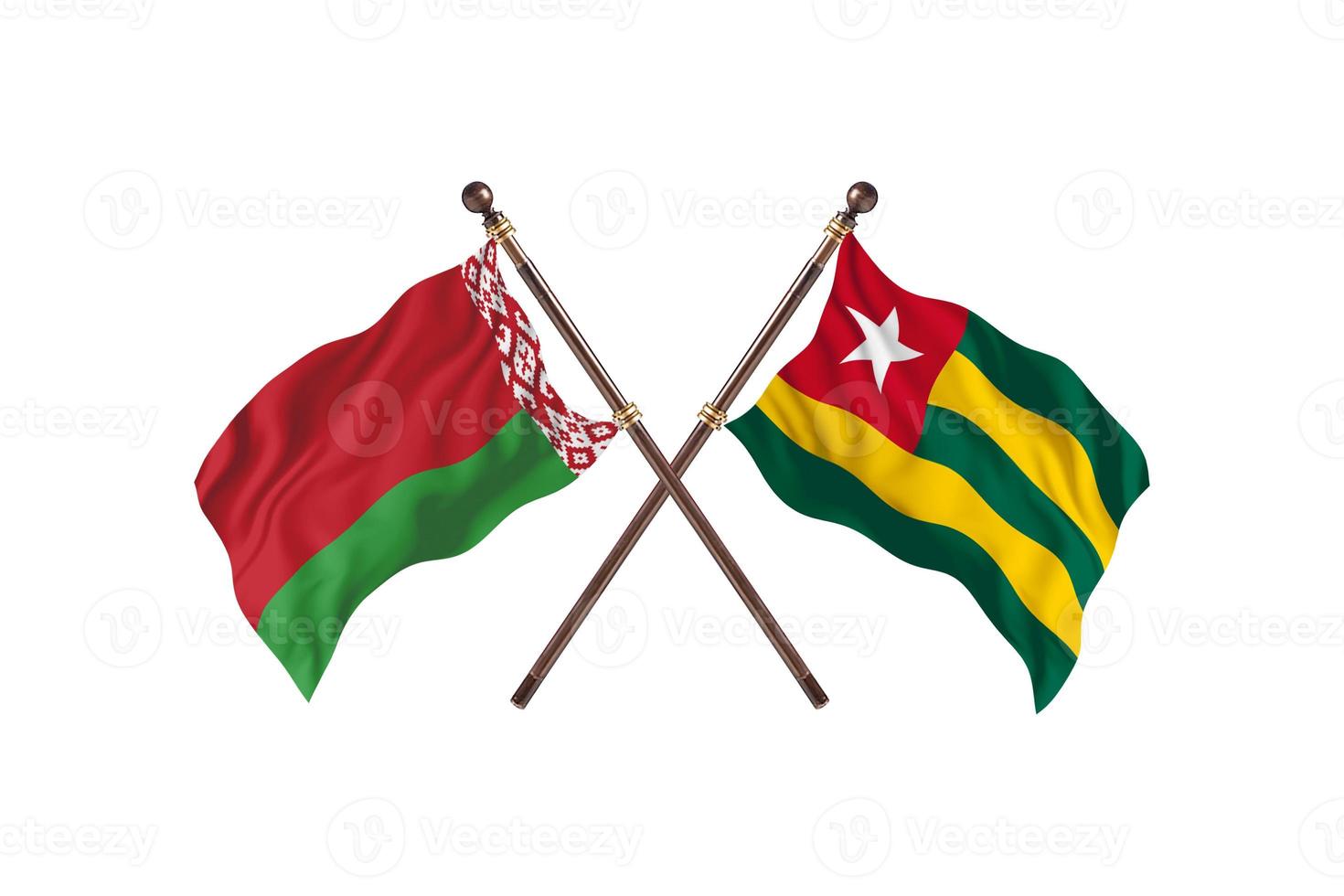 Belarus versus Togo Two Country Flags photo