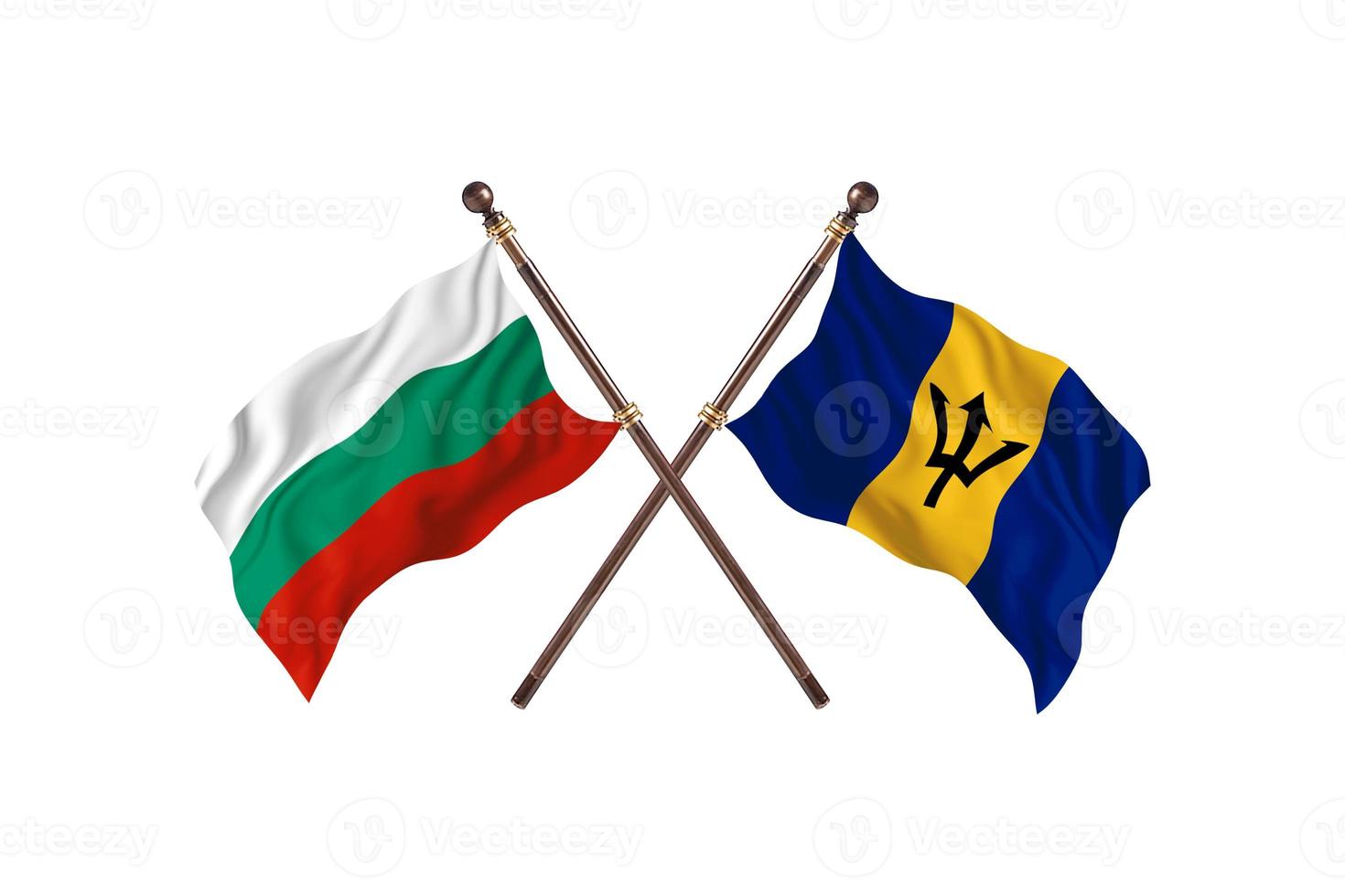 Bulgaria versus Barbados Two Country Flags photo