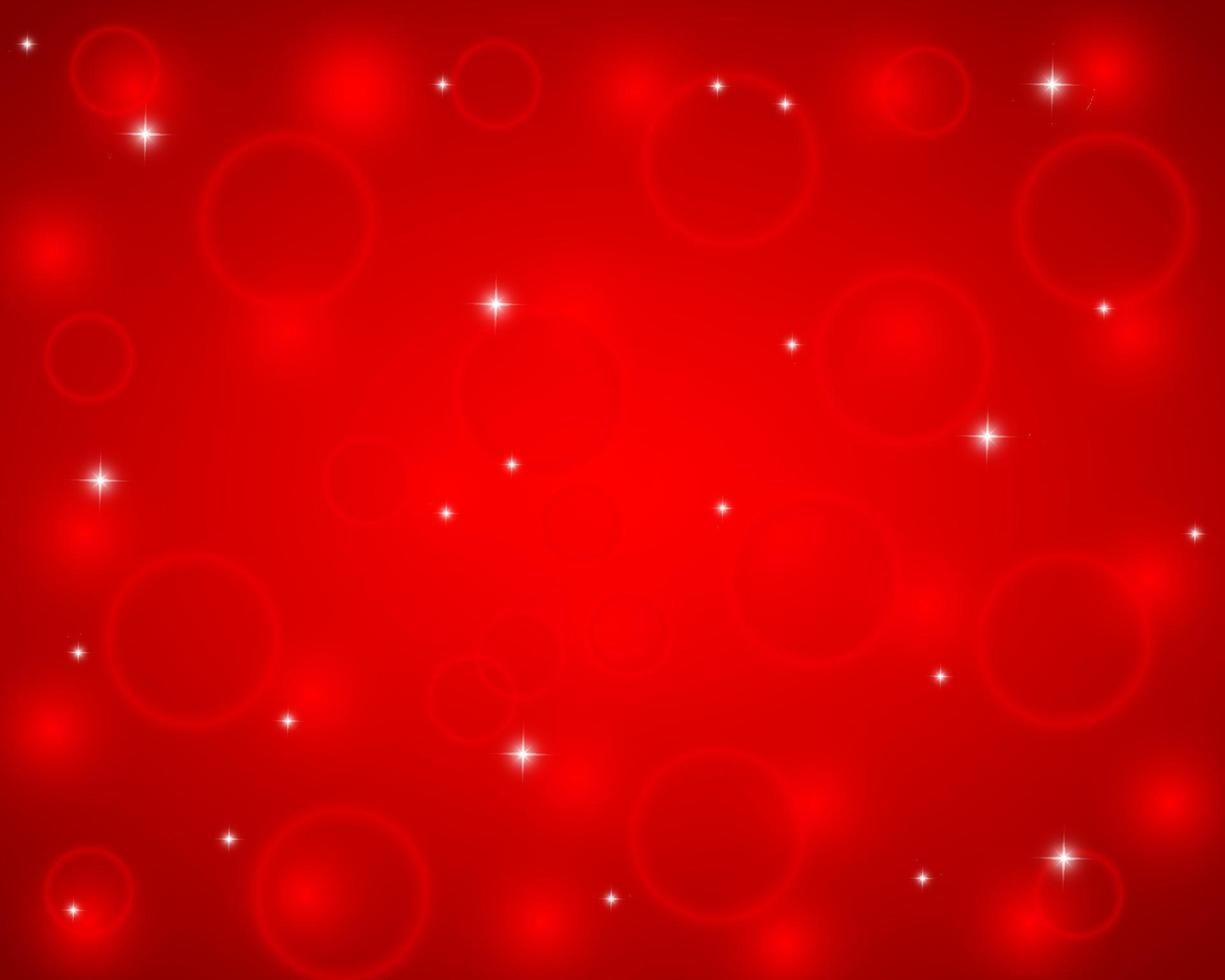 Christmas red shiny background with snowflakes and stars vector