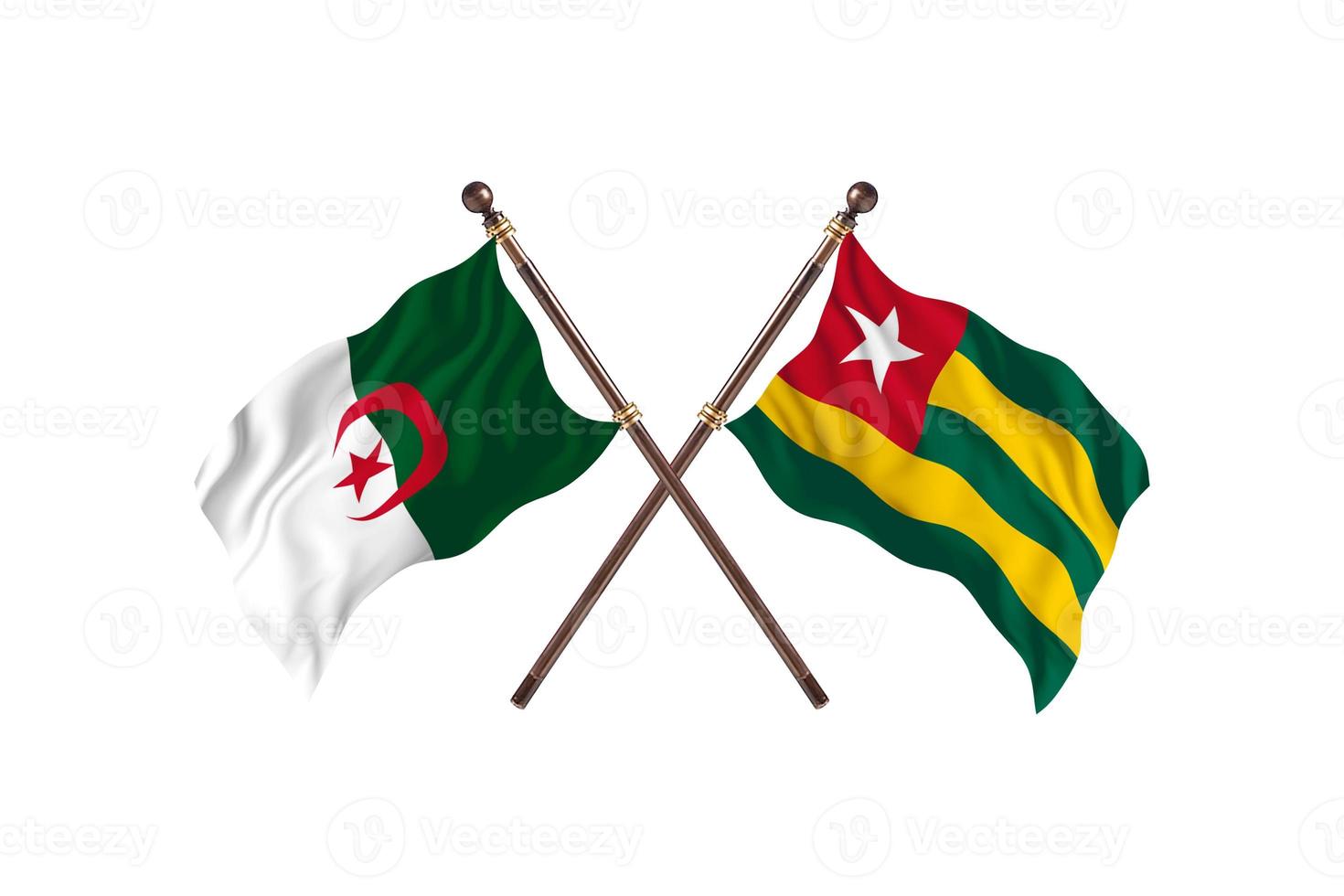 Algeria versus Togo Two Country Flags photo