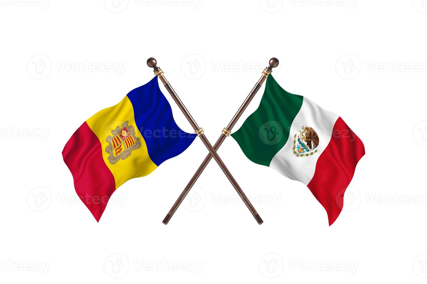 Andorra versus Mexico Two Country Flags photo