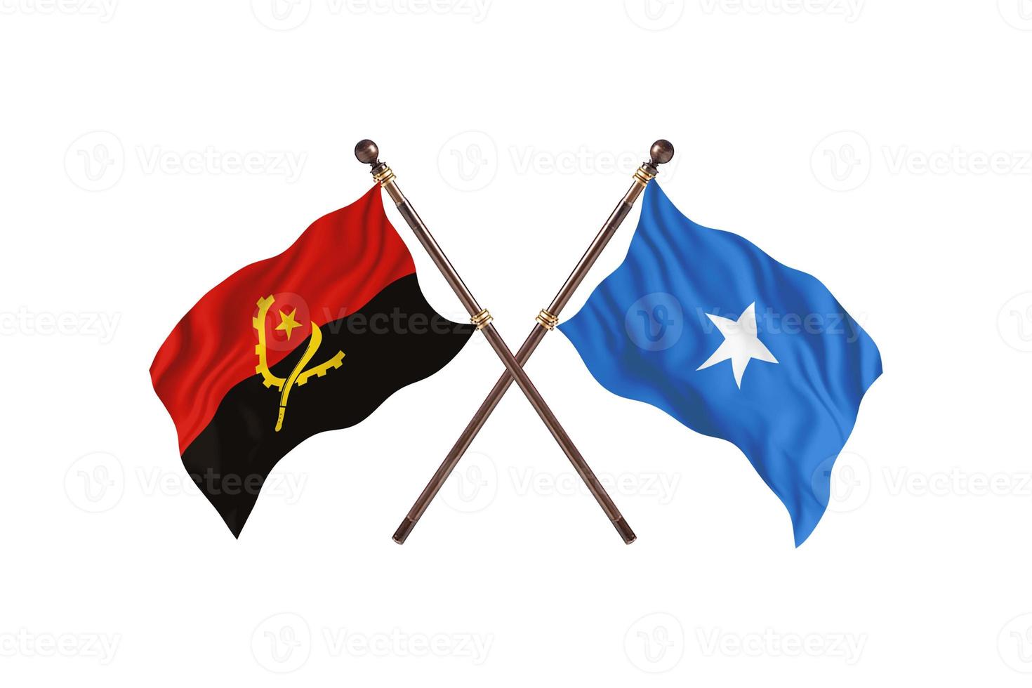 Angola versus Somalia Two Country Flags photo