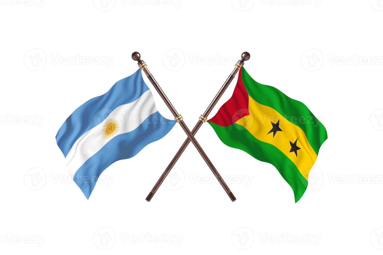 Argentina versus Sao Tome and Principe Two Country Flags photo