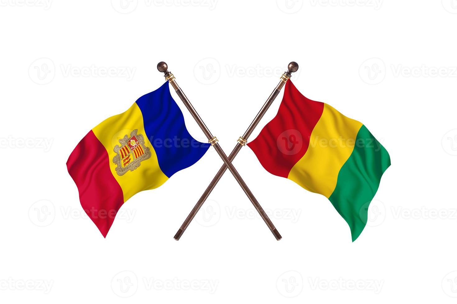 Andorra versus Guinea Two Country Flags photo