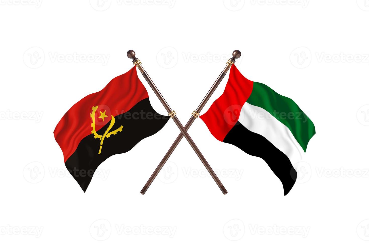 Angola versus United Arab Emirates Two Country Flags photo