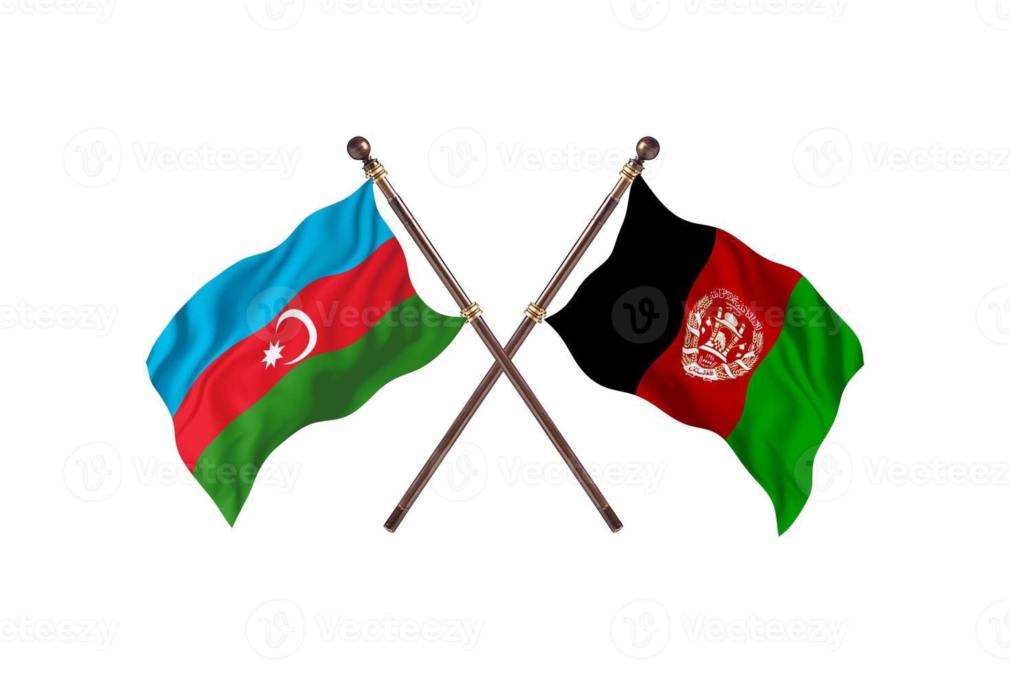 Azerbaijan versus Afghanistan Two Country Flags photo