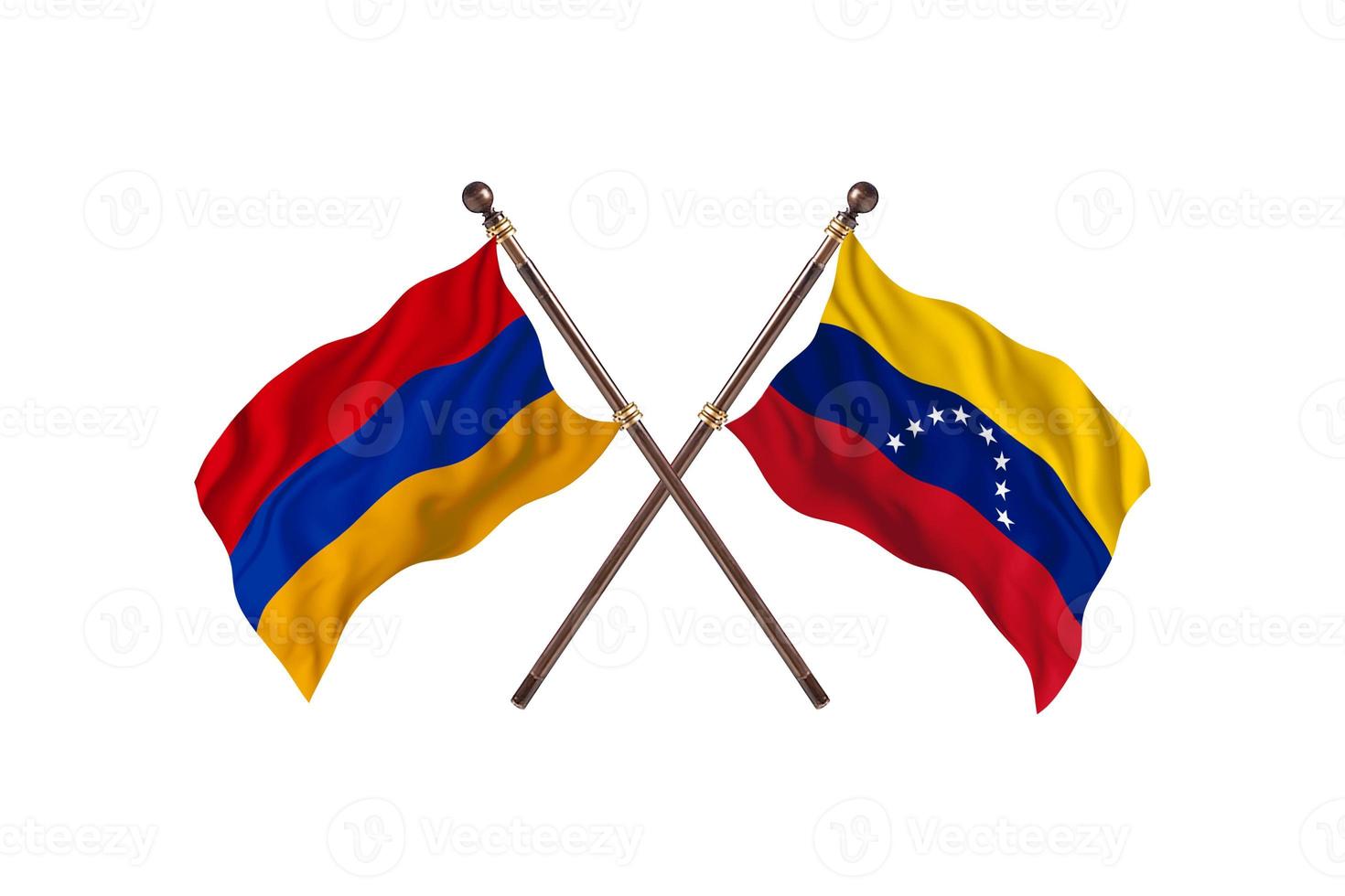 Armenia versus Venezuela Two Country Flags photo