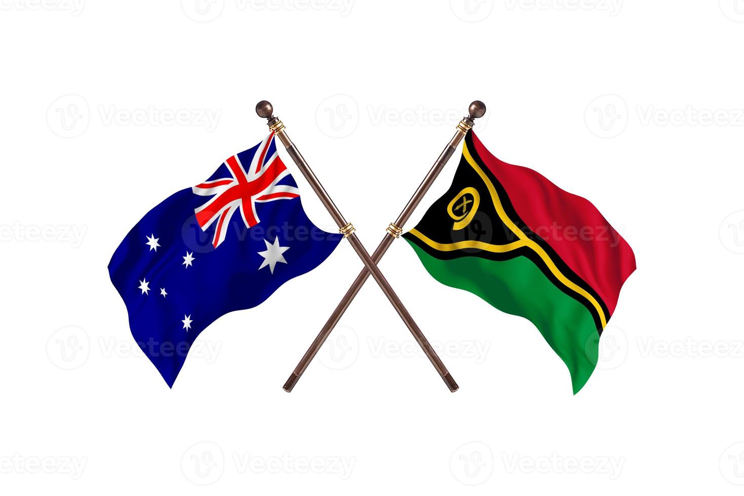 Australia versus Vanuatu Two Country Flags photo