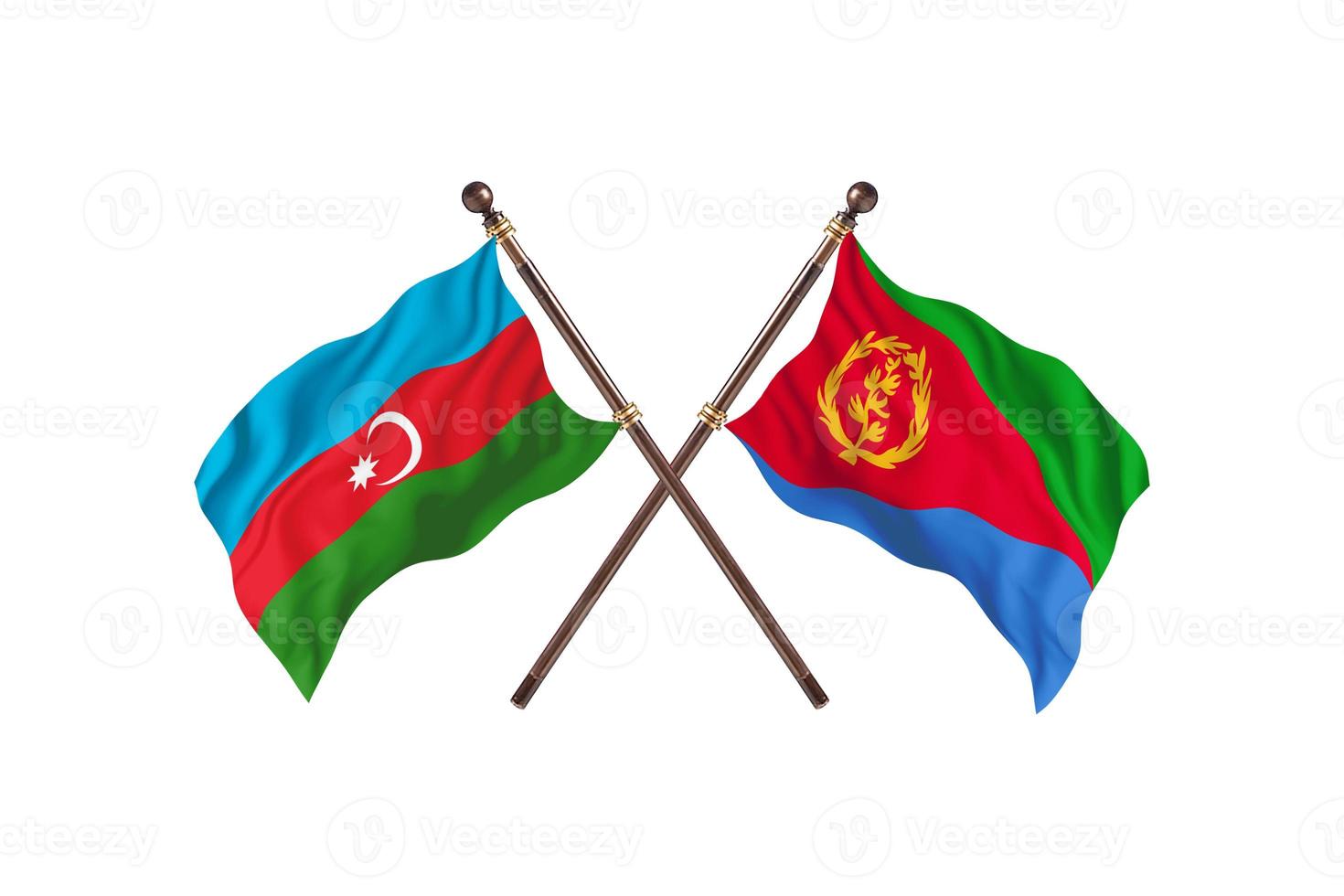 Azerbaijan versus Eritrea Two Country Flags photo