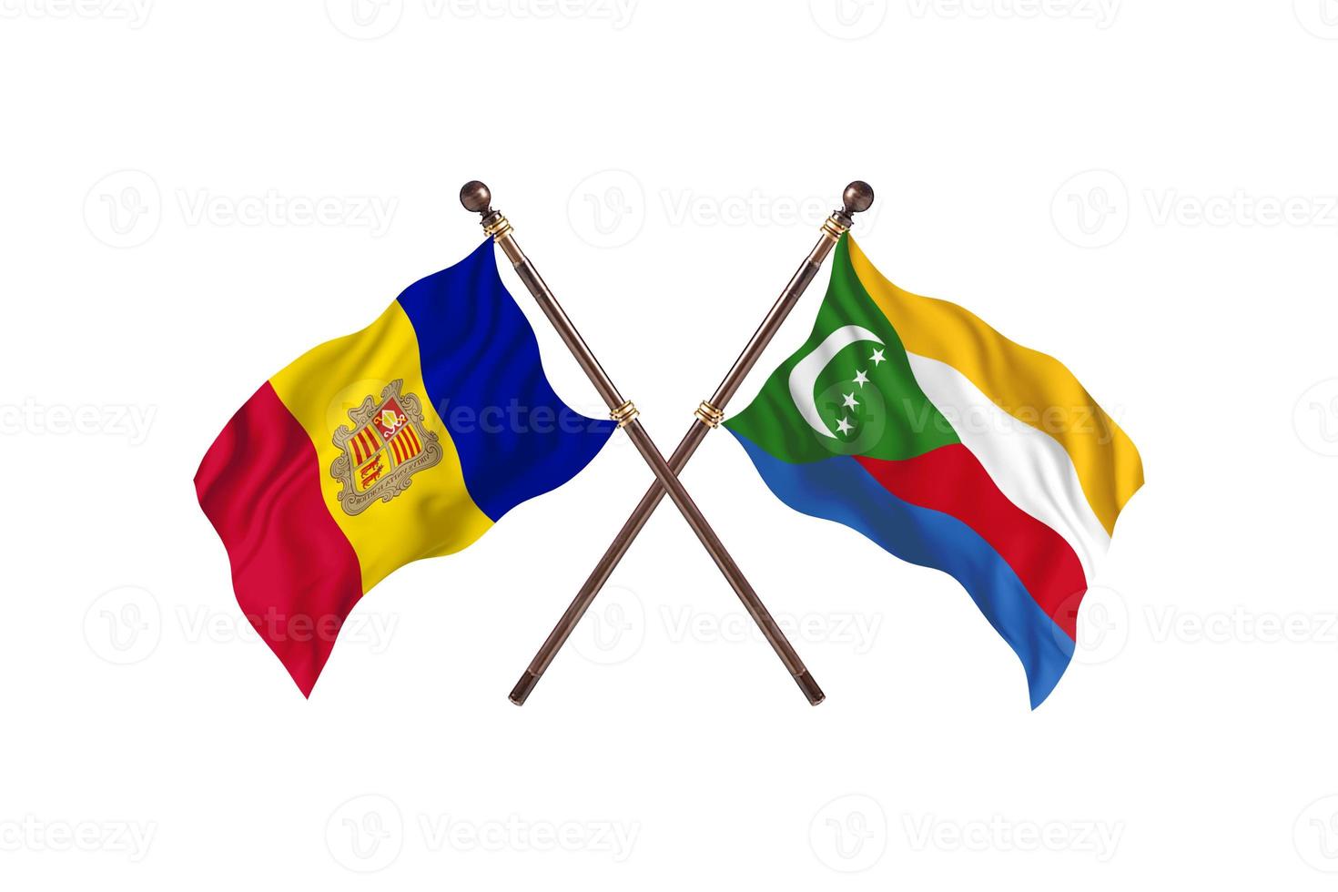 Andorra versus Comoros Two Country Flags photo