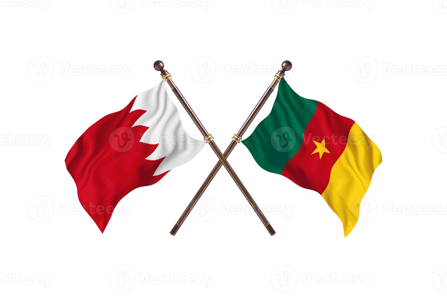 Bahrain versus Cameroon Two Country Flags photo