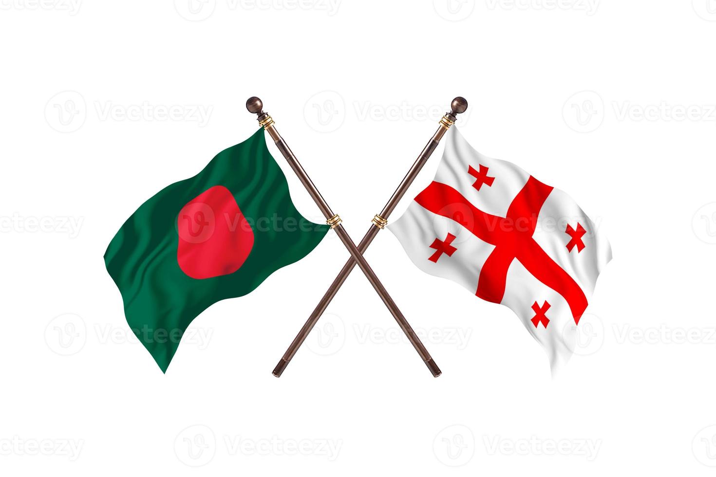 Bangladesh versus Georgia Two Country Flags photo