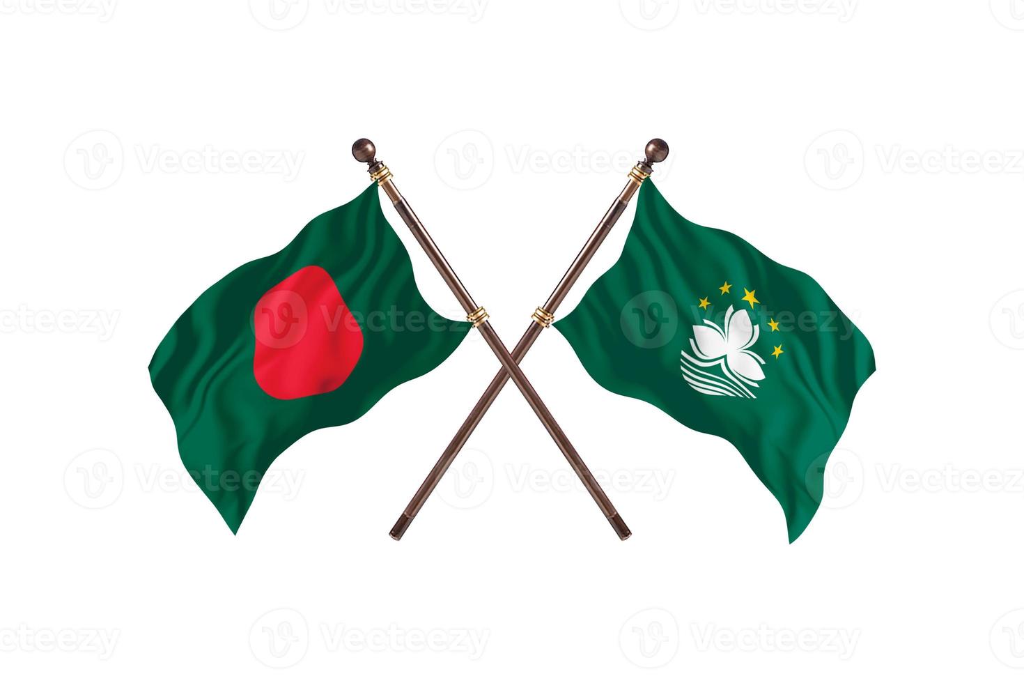 Bangladesh versus Macau Two Country Flags photo