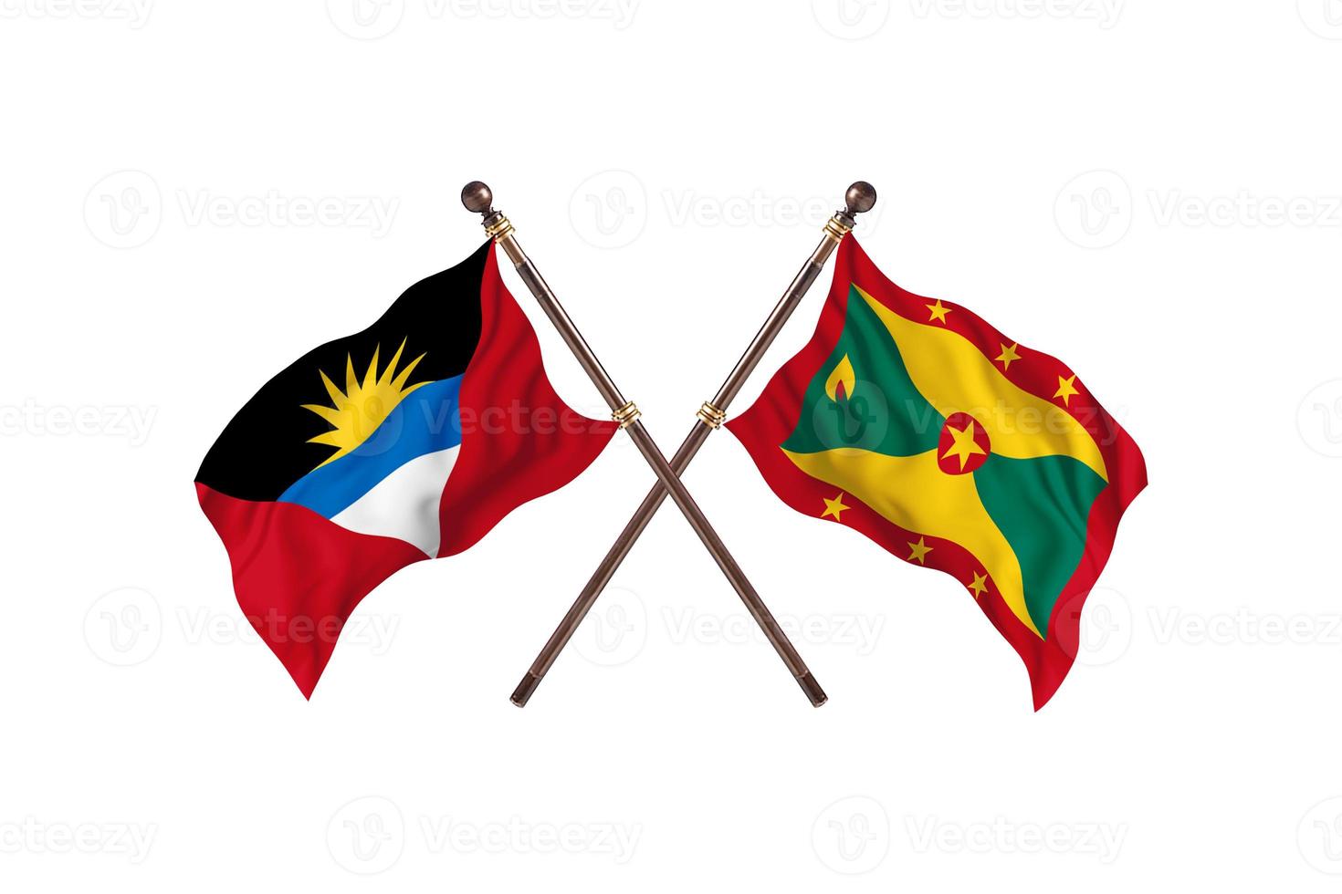 Antigua and Barbuda versus Grenada Two Country Flags photo