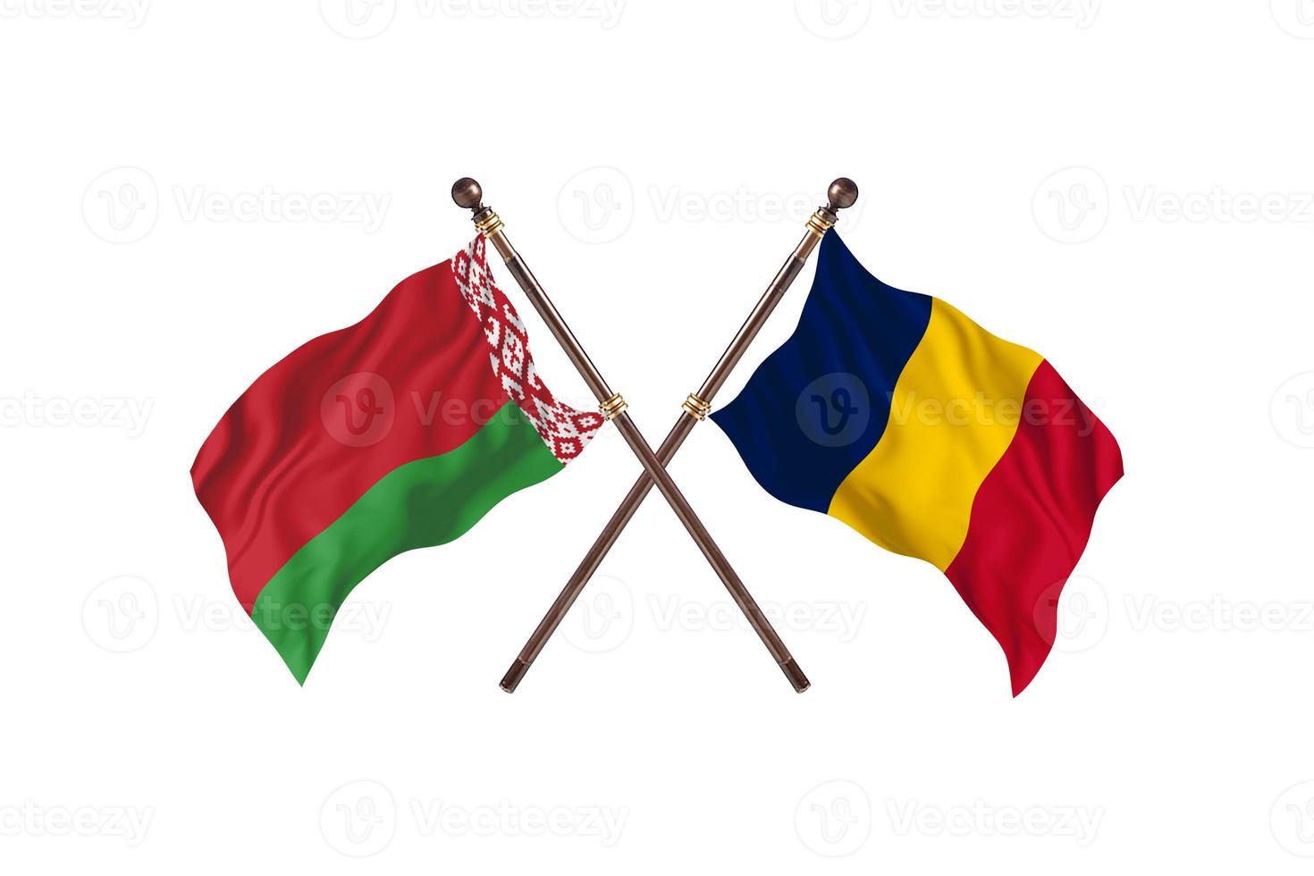 Belarus versus Chad Two Country Flags photo