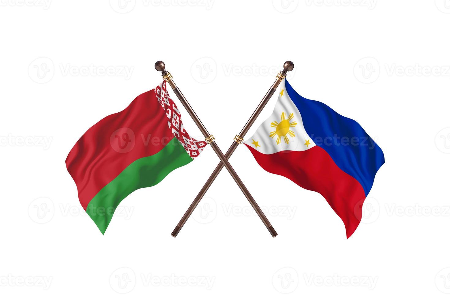 bielorrusia contra filipinas dos banderas de países foto