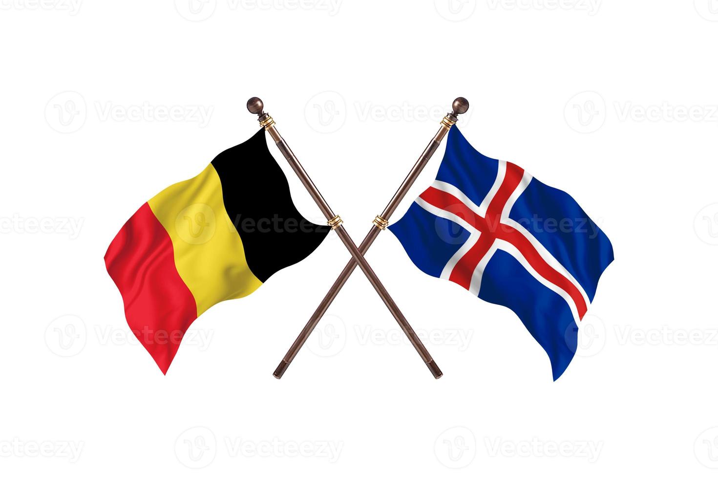 Belgium versus Iceland Two Country Flags 13982566 Stock Photo at Vecteezy