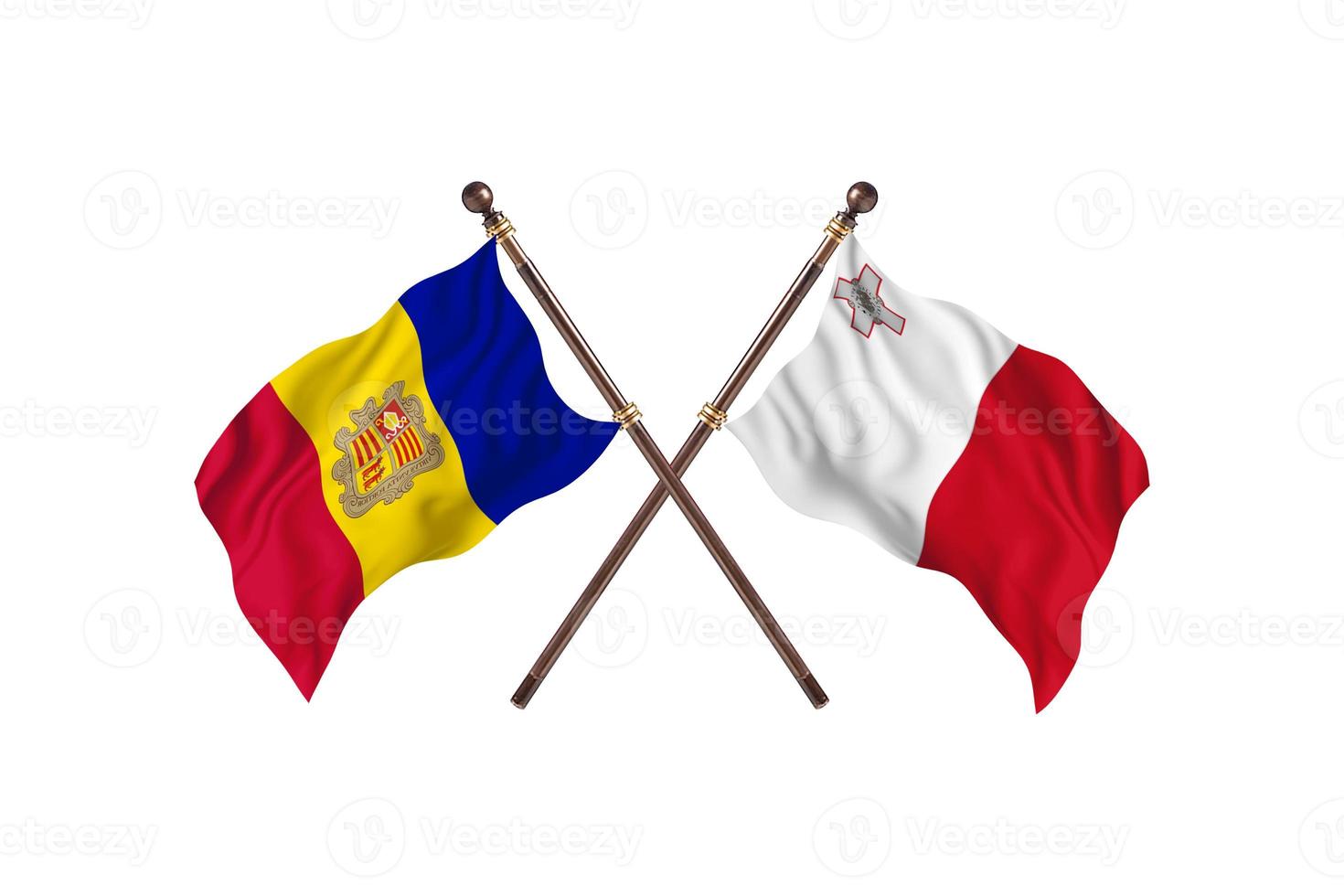 Andorra versus Malta Two Country Flags photo