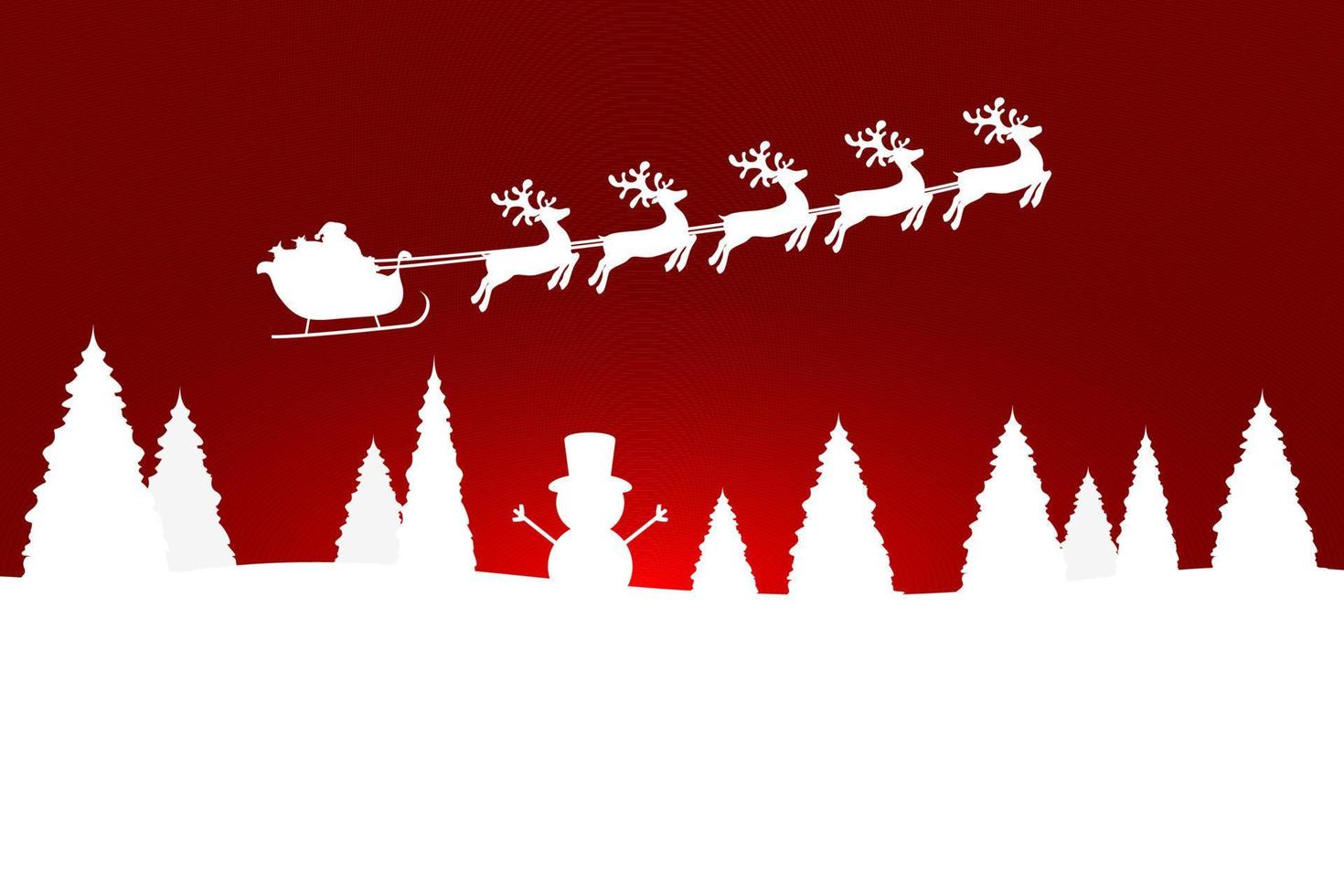 Christmas red background with snowflakes and light vector
