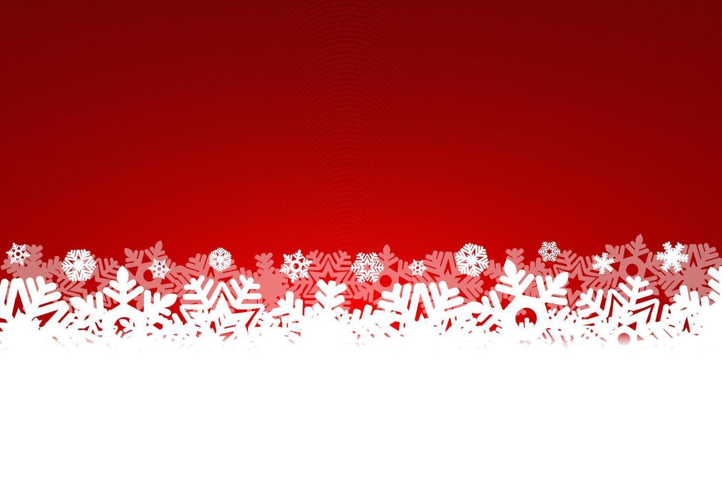 fondo rojo navideño con copos de nieve y luz vector