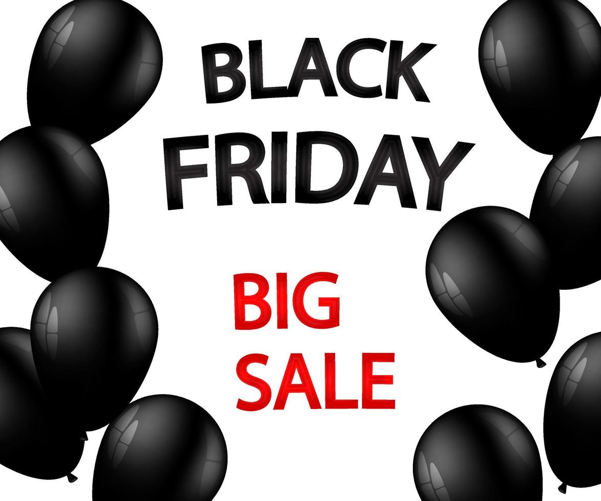 Big sale black friday. Text for advertising and design vector