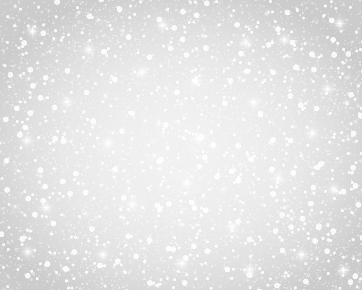 fondo plateado brillante de navidad con copos de nieve y estrellas vector