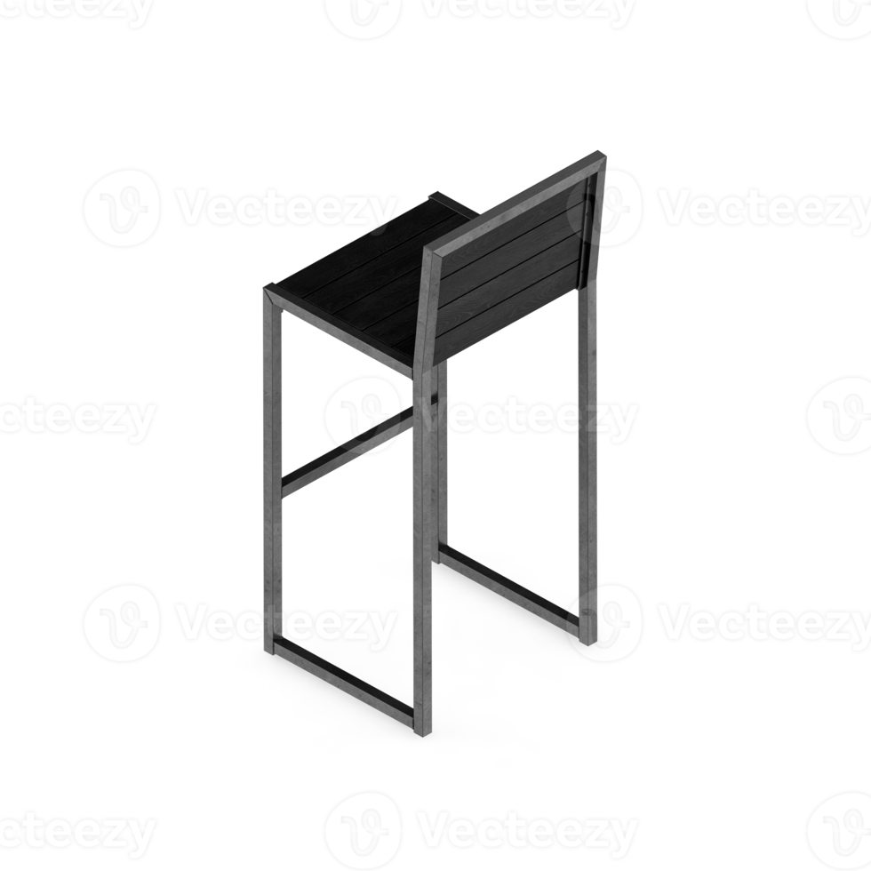 Isometric Chair 3D isolated rendering png