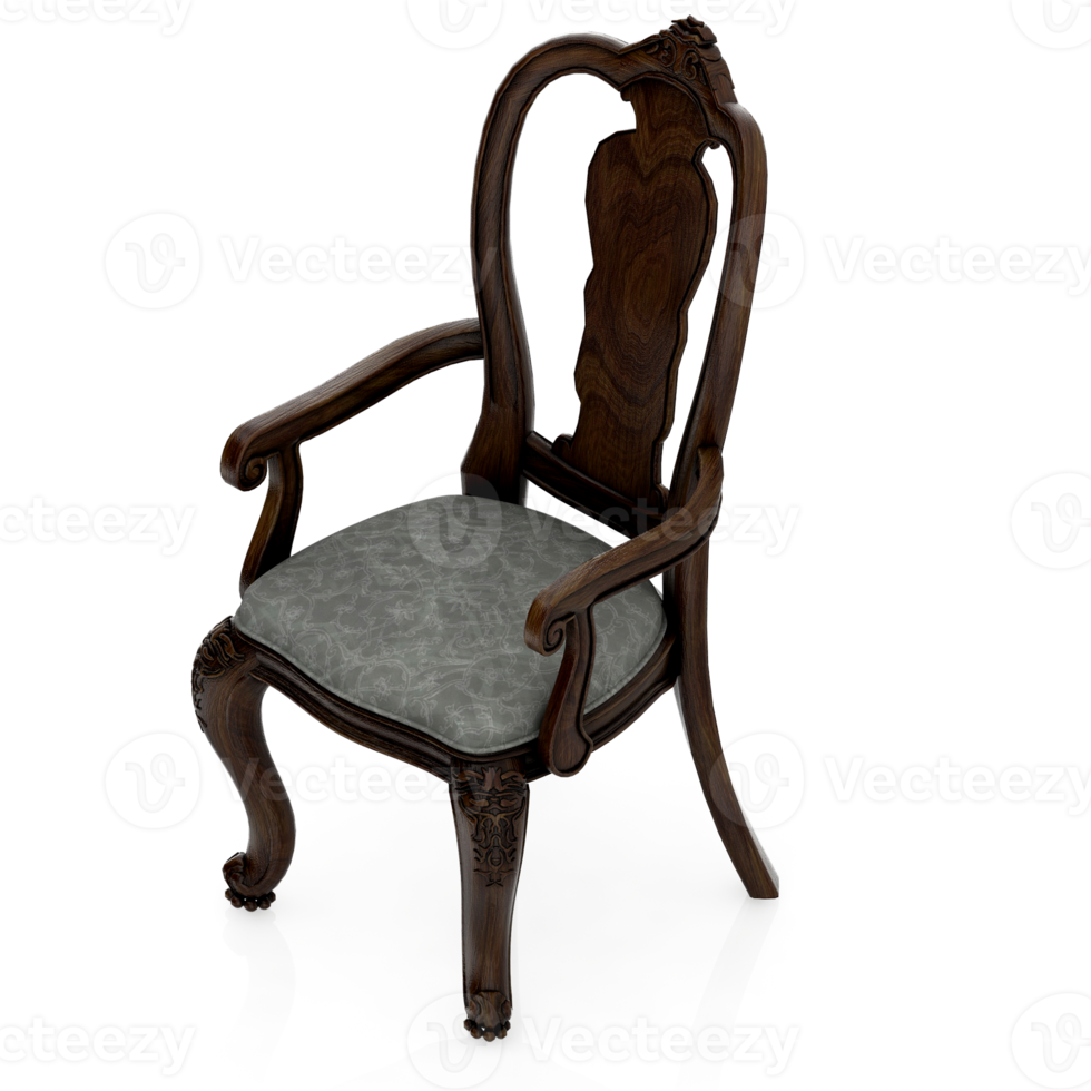 chaise isométrique rendu isolé 3d png