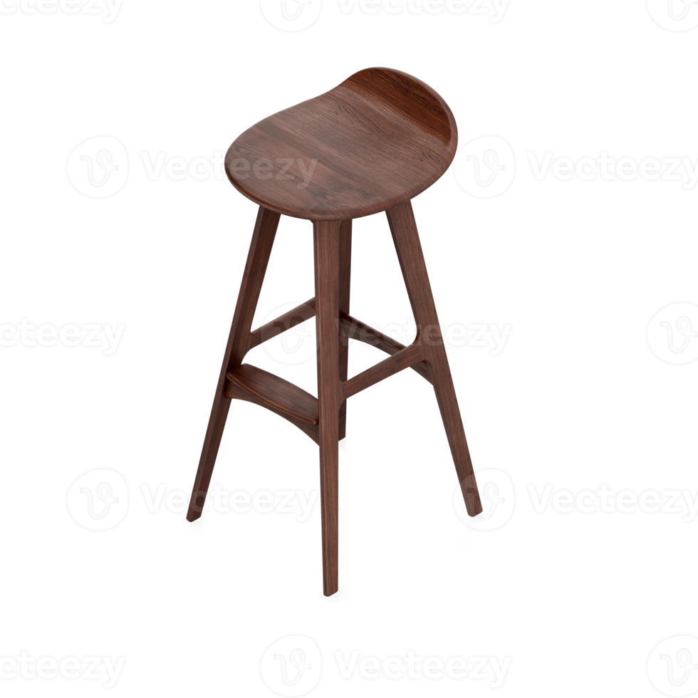 Isometric Chair 3D isolated rendering png