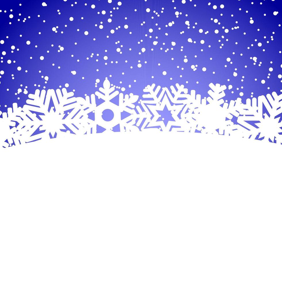 Christmas blue background with snowflakes and lightand vector