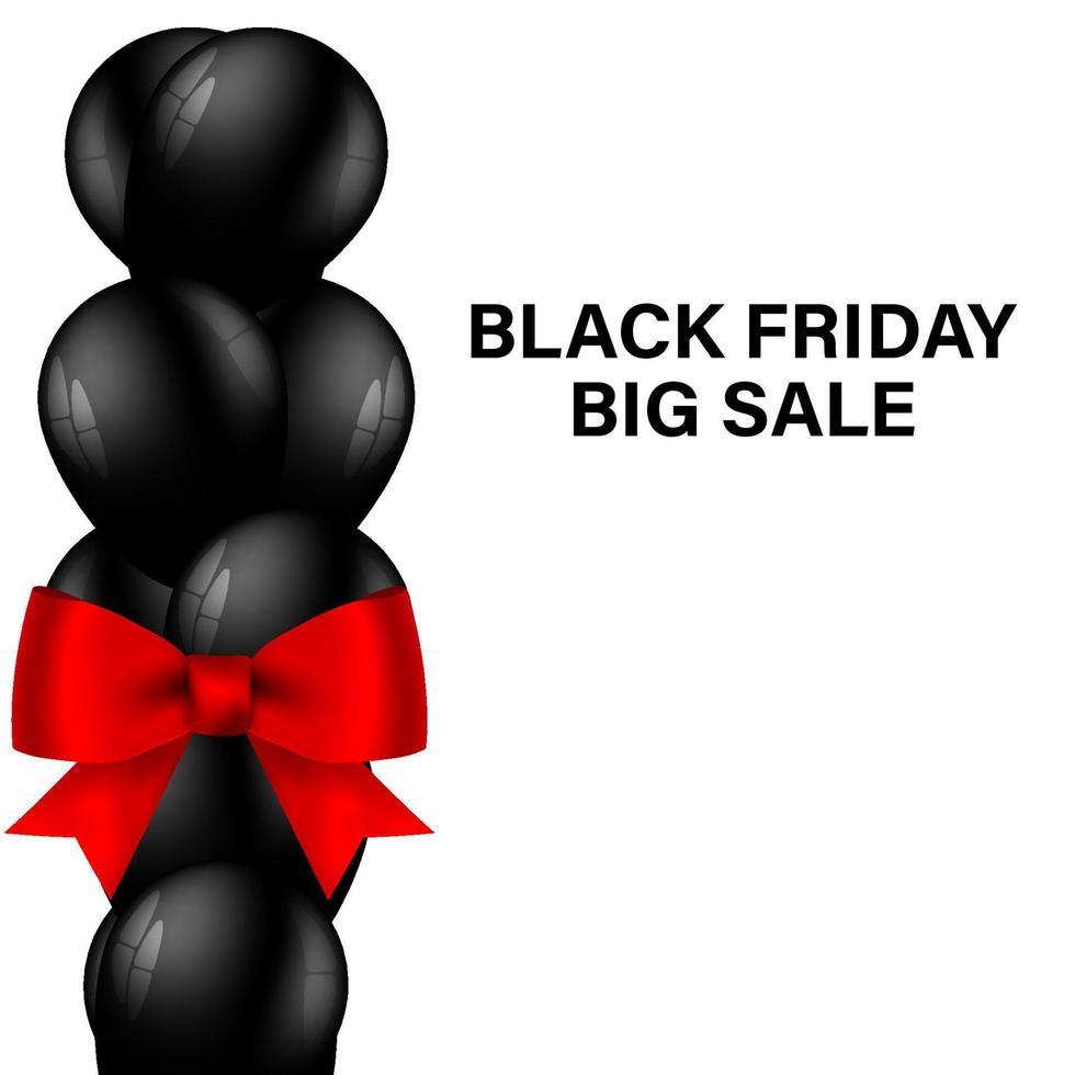 CBig sale card with bow on black friday vector