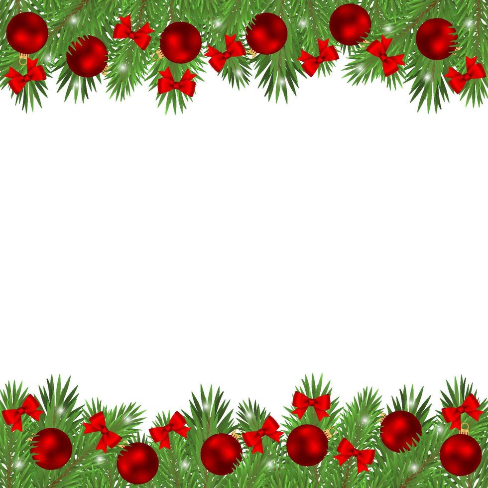 Red Christmas ball on a ribbon with a beautiful bow isolated on white vector