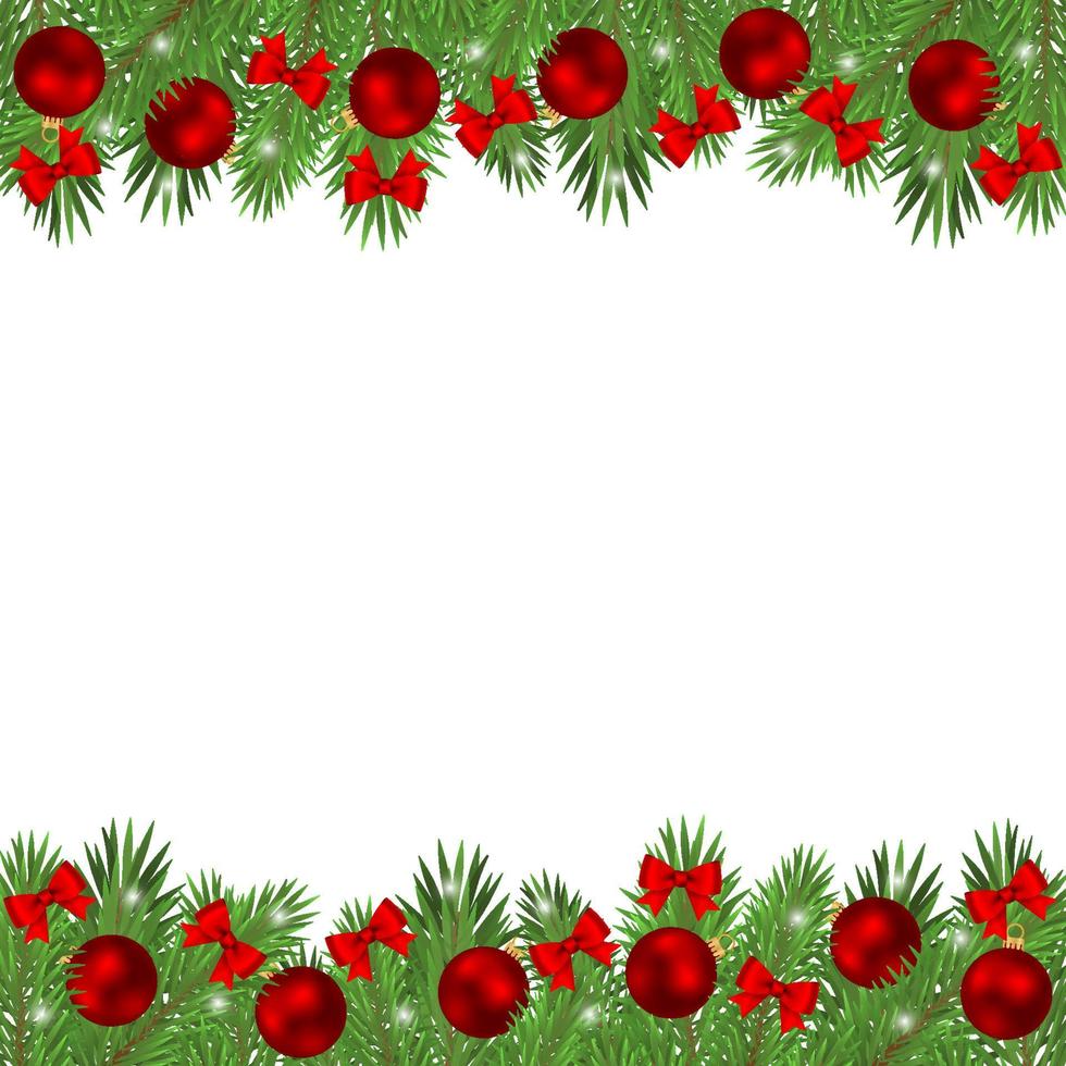 Red Christmas ball on a ribbon with a beautiful bow isolated on white vector