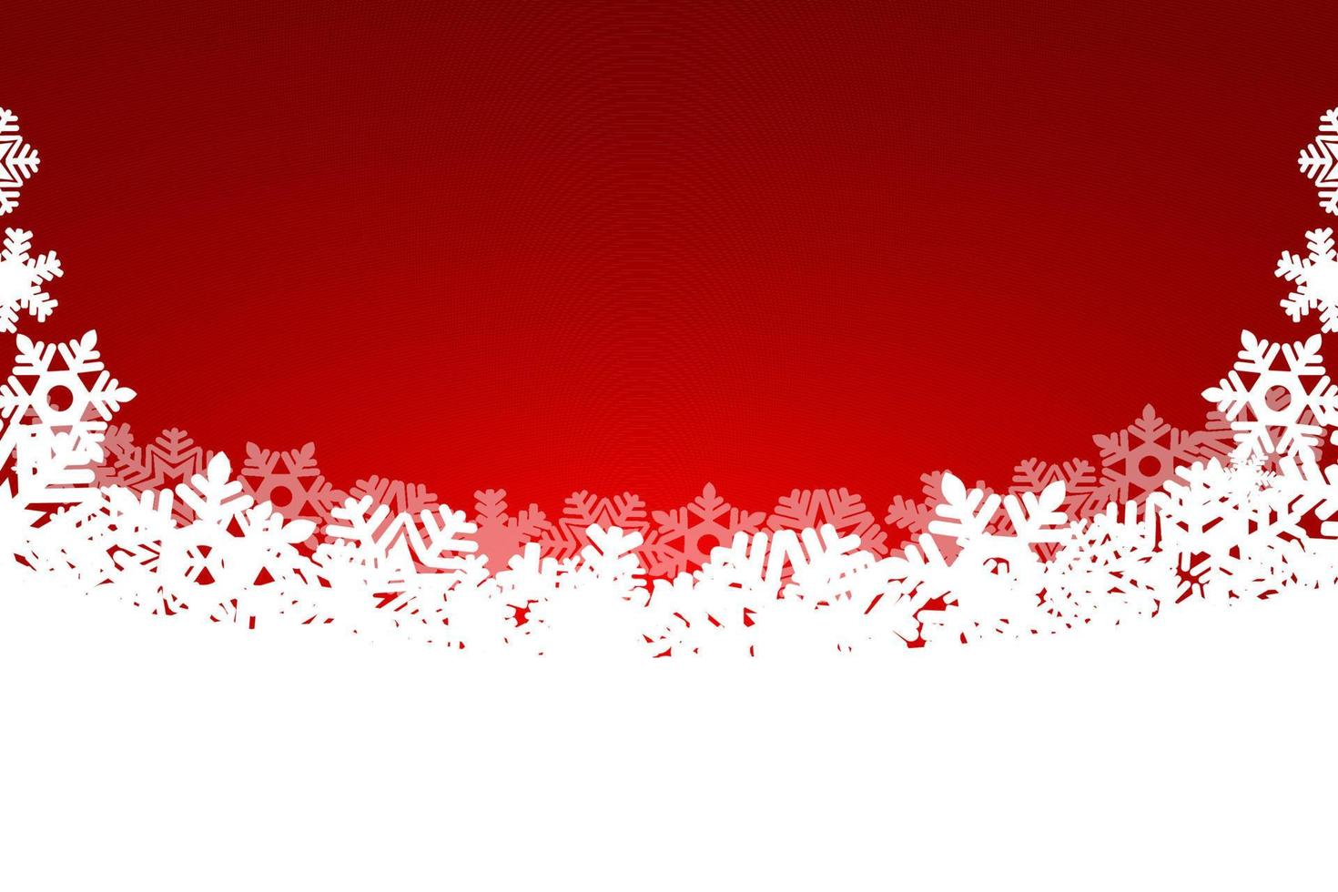 Christmas red background with snowflakes and light vector